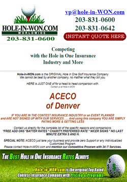 ACECO Hole in One Insurance Application