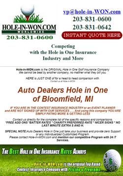 Auto Dealers Hole in One Program