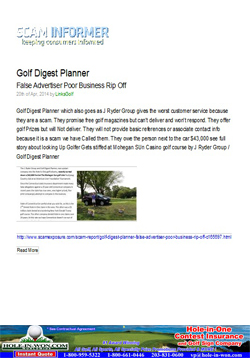 Golf Digest Planner Insurance Competitor