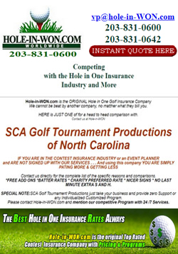 SCA Golf Tournament Promotions