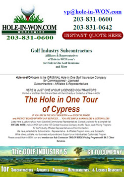 The Hole in One Tour Hole in One Insurance