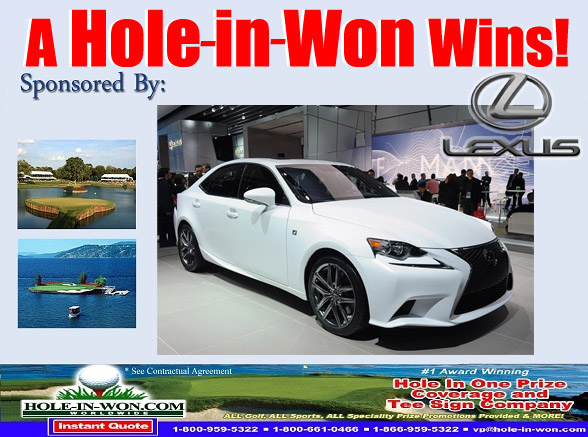 Lexus Champions for Charity Hole in One insurance Prizes