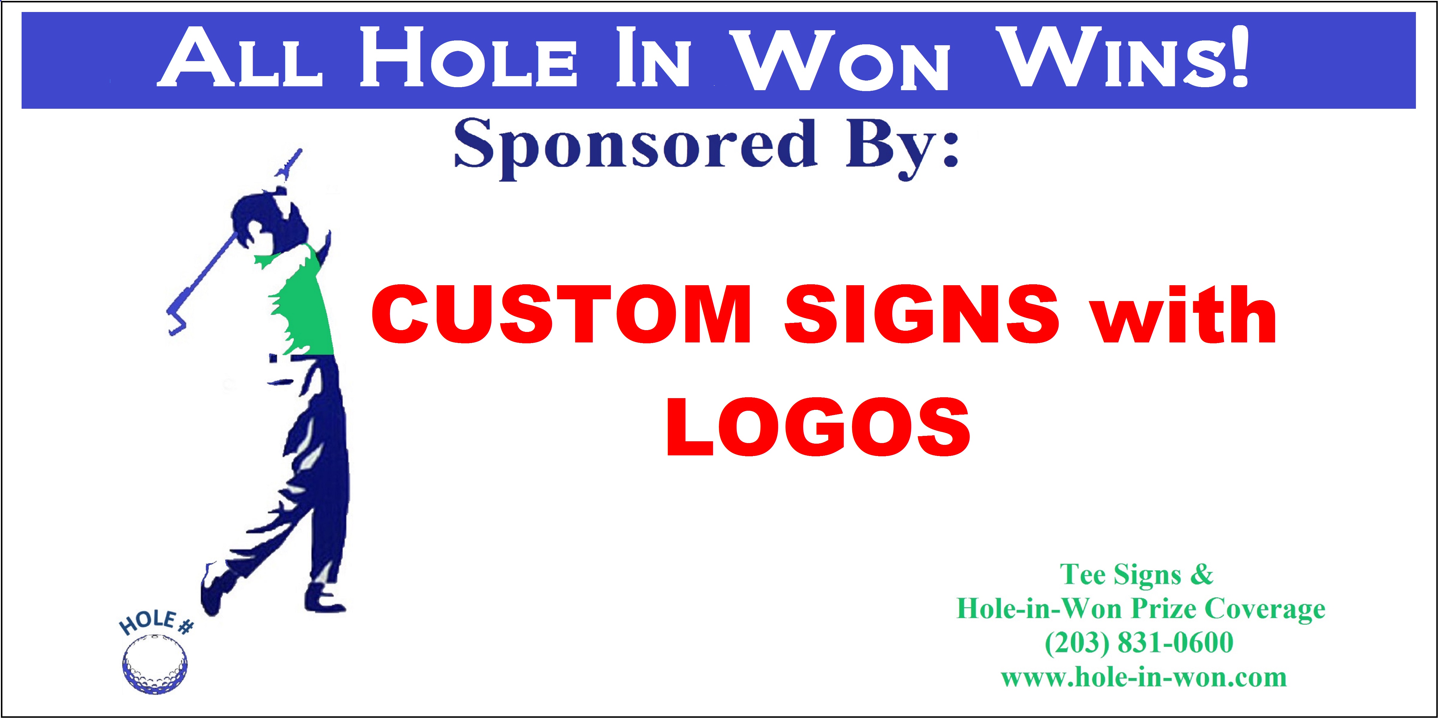 Custom Golf Tee Signs with Logos