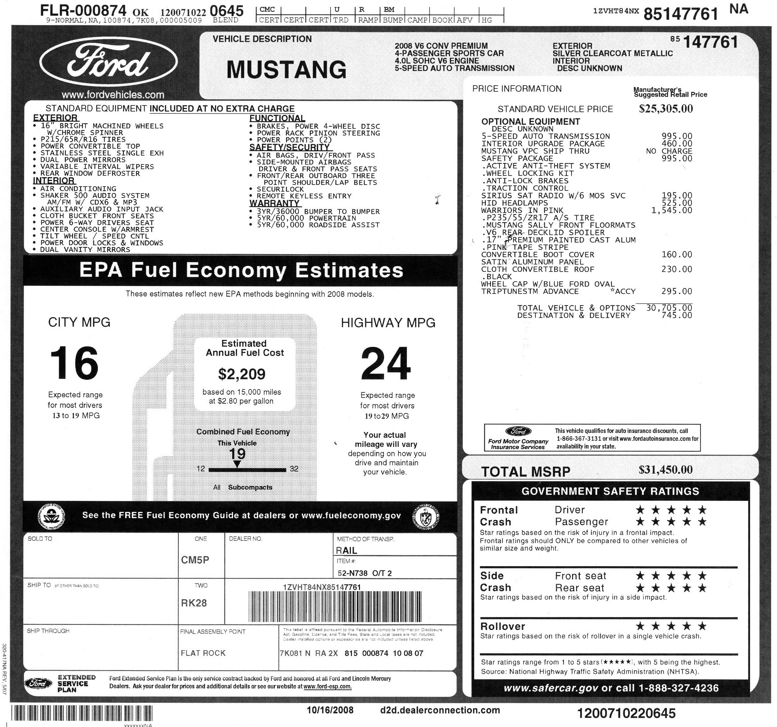 Ford vehicle invoices #7
