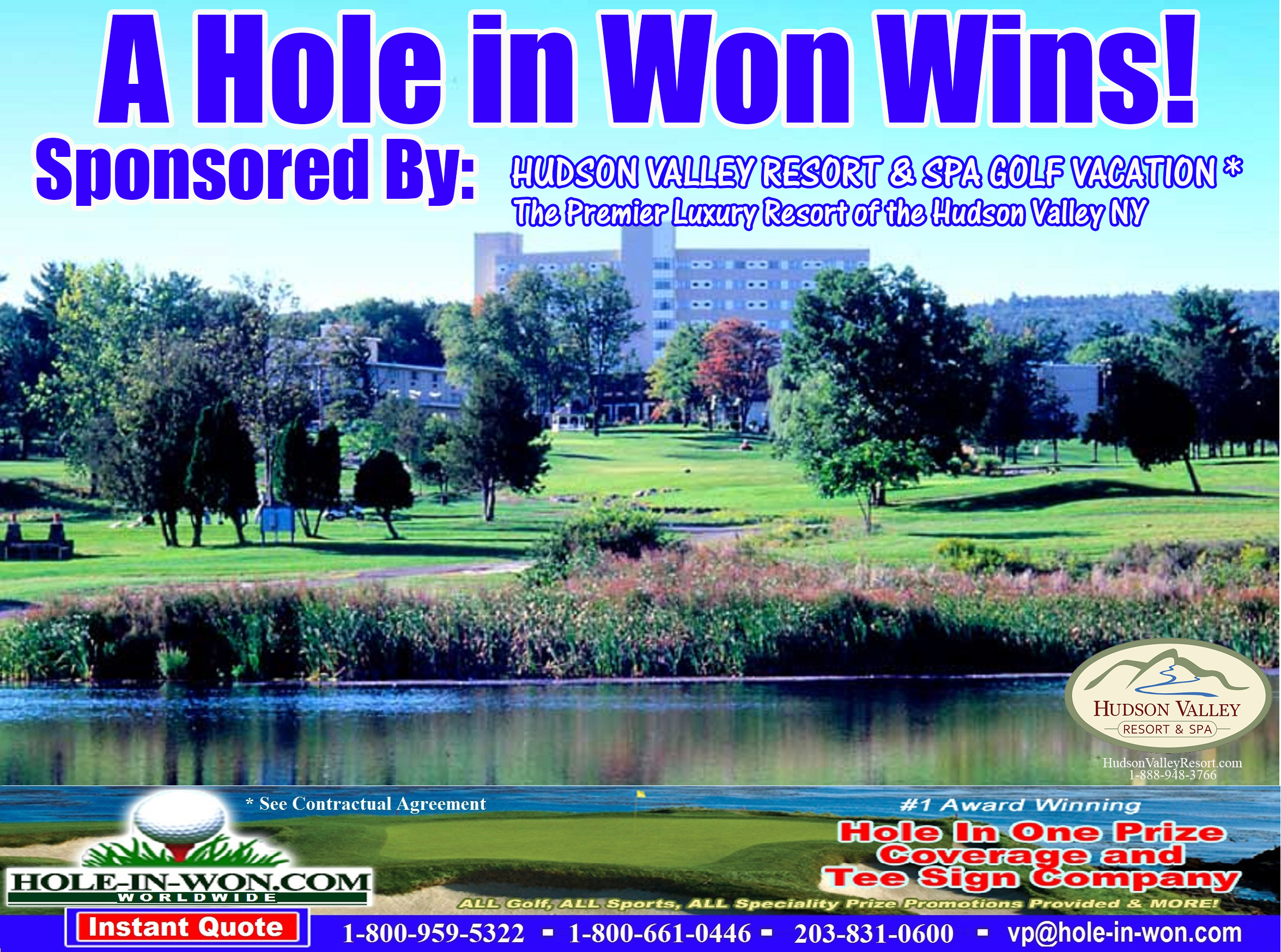 Hudson Valley Hole in One Golf Hole Sign Catskills